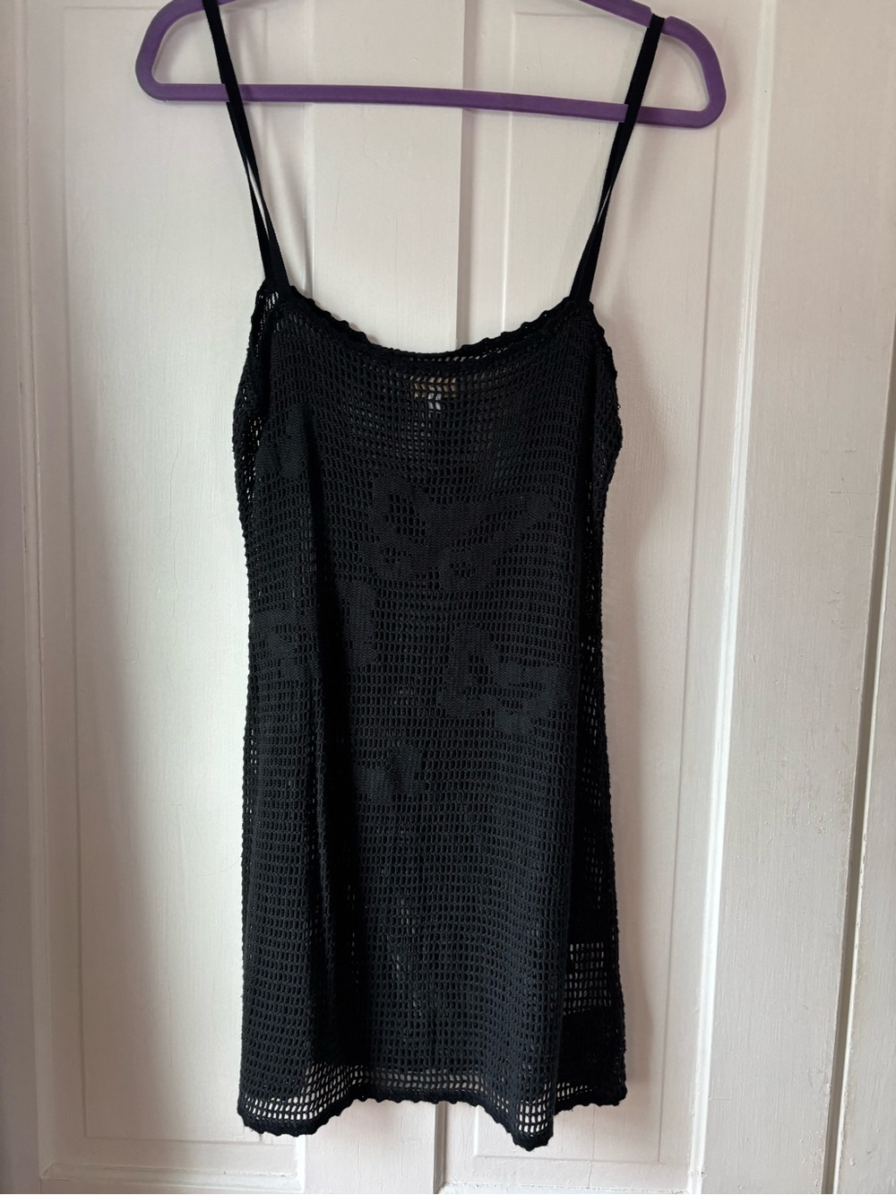 Dolce & Gabbana Vintage Black Crochet Butterfly Dress - Picture 9 of 11